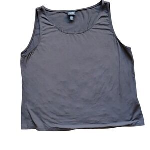 Eileen Fisher Tank Top XL Extra Large Brown Sleeveless Casual Knit Top